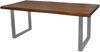 Esstisch Baumkante massiv Mango honigfarben 200 x 100 U-Gestell silber CALI 150437908 Bild 2