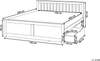 Bett mit 2 Schubladen Kiefernholz OLENDON 140x200 cm Braun Bild 2