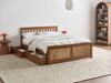 Bett mit 2 Schubladen Kiefernholz OLENDON 140x200 cm Braun Bild 3