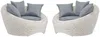 Vente-unique - WHITEHEAVEN Gartensitzgruppe Harz Weiß - B 107 cm x H 66 cm x L 101 cm Bild 4