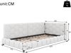 Daybett, 90x200cm Tagesbett, Schlafsofa, Bett mit Lattenrostohne Matratze, 16 Farben Umgebungslicht, USB-Anschluss,Typ-C, Bequemes Material, Vliesimitat, Weiß Bild 3