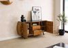 Sideboard Akazie 154x40x75 natur lackiert / Marmor schwarz MONTREAL #125 Bild 5