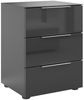 Nachtkommode >style< in anthrazit matt - Glas anthrazit - 45x60,3x40cm (BxHxT) Bild 3