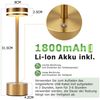 ZMH Tischleuchte 2ER-Set Gold/Schwarz/Weiß USB LED Akku Touchdimmer Nachttischlampe, Touch-Steuerung, LED fest integriert, Warmweiß-Neutralweiß-Kaltweiß, Mehrere Helligkeitsstufen Bild 3