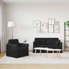 vidaXL Sofa Set 2 pcs Schwarz 158 x 78 x 80 cm Samt 3407557 Bild 3