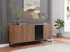 Vente-unique - CARATANA Sideboard Holz, Platte Braun - B 40 cm x H 80 cm x L 180 cm Bild 1