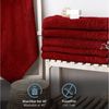 Komfortec 2er Saunatuch Set 70x200 cm aus 100% Baumwolle, XXL-Saunatücher, Sauna Handtuch, Weich, Groß, Frottee, Schnelltrocknend, Aurorarot Bild 2