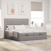 vidaXL Ottoman-Bett mit Matratzen & LEDs Taupe 160x200 cm Stoff 3314538 Bild 4