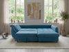 Ecksofa Schlafcouch Polsterecke L-Garnitur Bettkasten mit Ottomane rechts Blau Bild 3