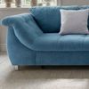 Ecksofa Schlafcouch Polsterecke L-Garnitur Bettkasten mit Ottomane rechts Blau Bild 4
