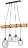 Brilliant Leuchten No. 99549-76 Pendelleuchte Keyla 4-flammig E27 schwarz holz Bild 2