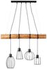 Brilliant Leuchten No. 99549-76 Pendelleuchte Keyla 4-flammig E27 schwarz holz Bild 4