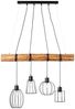 Brilliant Leuchten No. 99549-76 Pendelleuchte Keyla 4-flammig E27 schwarz holz Bild 5