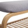 Schuhregal HWC-F72, Sitzbank Polsterbank Schuhablage Schuhschrank, Ablagefach Bambus 50x70x30cm Bild 5