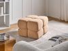 Pouf CALIENTE Bouclé Beige Bild 3