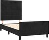 Einzelbettgestell Design für Erwachsene mit Kopfteil Schwarz 90x190 cm Samt d3279e Bild 4