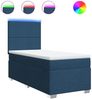 vidaXL Boxspringbett mit Matratze Blau 90x190 cm Stoff 3292642 Bild 2