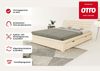 OTTO home Massivholzbett Antri, Futonbett, ergonomisch geformtes Kopfteil, stilvolles Design, Rahmen zur Ablage von Smartphone, mit Lattenrost, Bettkasten optional Bild 4