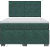 vidaXL Boxspringbett mit Matratze Dunkelgrün 140x190 cm Samt 3290903 Bild 4