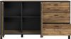 FORTE Hayato Sideboard, Holzwerkstoff, Braun/Schwarz, 154,5 x 85,2 x 42 cm Bild 4