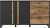 FORTE Hayato Sideboard, Holzwerkstoff, Braun/Schwarz, 154,5 x 85,2 x 42 cm Bild 2