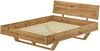 Schwebebett Doppelbett 160x200 Eiche massiv geölt mit Zubehör V-60.89-16Rollrost und Matratze inkl. Bild 2