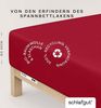Schlafgut 'PURE BOXSPRING' Spannbettlaken, Jersey-Elasthan, Gummizug: rundum, (1 Stück), Bio-Baumwolle, für Matratzen bis 40 cm Höhe, Red Deep, XL 180x200 cm - 200x220 cm Bild 3