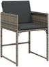 vidaXL Gartenstühle mit Kissen 4 Stk. Grau Poly Rattan 4007477 Bild 3