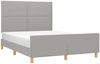 vidaXL Bettgestell ohne Matratze Hellgrau 140x190 cm Stoff 3124968 Bild 3