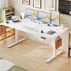 HOMALL Schreibtisch Tisch mit Speicherfunktion und Sitzpausen-Erinnerung, 18 mm dick (Maße 140x70/160x80,6-Tasten-Handsteuerung mit LED-Anzeige,mit Kabelmanagement, ideal für Homeoffice und Büro) Bild 2