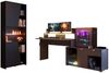 Gaming Schreibtisch Parisot Work 2-tlg. Holznachbildung Grau/Schwarz Bild 3