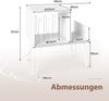 Beistelltisch mit Ladestation Plattenspielerständer mit Trennwänden Weiß Bild 2
