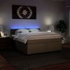 vidaXL Boxspringbett Matratze Cappuccino-Braun 180x200 cm Kunstleder 3288435 Bild 5