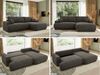 RINA L Design Ecksofa, Schlaffunktion & Stauraum, DL-System, Wellenfedern, Liegefläche 220x155 cm, freistehendes Polstersofa, Schlafcouch - Dunkelgrau Velvet - Rechts Seite Bild 2