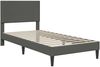 vidaXL Bettrahmen mit Kopfteil Dunkelgrau 90x190 cm Cordstoff 3414680 Bild 3
