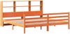 vidaXL Massivholzbett ohne Matratze Wachsbraun 200x200 Massivholz 3321921 Bild 3