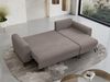 Ecksofa L-form, Bettsofa mit Schlaffunktion, zwei Bettkasten - AXEL - Braun Velours Bild 4