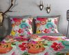 hip Flanell Bettwäsche 135 X 200 cm + 1- 80 X 80 cm Isarea Mandals and flowers bunt Bild 2