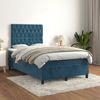 vidaXL Boxspringbett mit Matratze Dunkelblau 120x190 cm Samt 3270017 Bild 3