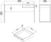 Dmora Schreibtisch Gil, Mehrzweckschreibtisch, Bürotisch für PC, Eckschreibtisch, 130x48 h77 cm, Schwarz Bild 3