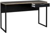 Dmora Schreibtisch Gil, Mehrzweckschreibtisch, Bürotisch für PC, Eckschreibtisch, 130x48 h77 cm, Schwarz Bild 4