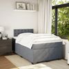 vidaXL Boxspringbett mit Matratze Dunkelgrau 120x200 cm Samt 3286295 Bild 3
