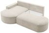 Ecksofa Schlafsofa Sofa GIRONA Stoff Arena Creme Ottomane Links Bild 3