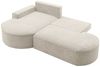 Ecksofa Schlafsofa Sofa GIRONA Stoff Arena Creme Ottomane Links Bild 4