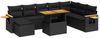 vidaXL 9-tlg. Garten-Sofagarnitur mit Kissen Schwarz Poly Rattan 3327632 Bild 2