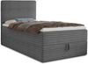 Boxspringbett Mollo Mini mit Bettkasten und Matratzentopper - Einzelbett mit Bonell-Matratze und Topper, Polsterbett in weichem Cordstoff, Bett, Schlafzimmer (Graphit (Tilia 90), 80 x 200 cm) Bild 2