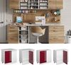 Eckschrank für Hausrat R-Line Bordeaux Hochglanz 86 cm mit Tür, ohne Arbeitsplatte Vicco Bild 2
