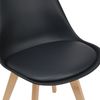 Esszimmerstuhl Fläten 4er Set Kunstleder Schwarz [en. casa] Bild 5