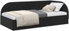vidaXL Eckbettgestell mit Kopfteil Schwarz 100 cm x 200 cm Samt 42016661 Bild 2
