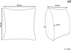 Kissen 2er Set Ohne Muster RAKYA Webpelz 45 x 45 cm Hellbraun Bild 2